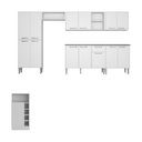 Ver imagem 6 de Armário de Cozinha Modulado com Bancada Americana Xangai Multimóveis Mp2206 Branco