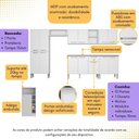 Ver imagem 2 de Armário de Cozinha Modulado com Bancada Americana Xangai Multimóveis Mp2206 Branco