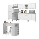 Ver imagem 1 de Armário de Cozinha Modulado com Bancada Americana Xangai Multimóveis Mp2206 Branco