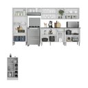 Ver imagem 4 de Armário de Cozinha Modulado com Bancada Americana Xangai Multimóveis Mp2206 Branco