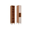 Ver imagem 5 de Paneleiro Cozinha Modulado Brilhante C/ 2 Portas 37cm Cinamomo/off Mgm