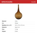 Ver imagem 7 de Vaso Garrafa Decorativo de Vidro Âmbar 33x17x17cm Enfeite Sala Mesa Estante