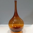 Ver imagem 2 de Vaso Garrafa Decorativo de Vidro Âmbar 33x17x17cm Enfeite Sala Mesa Estante