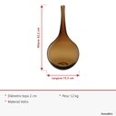 Ver mais imagens de Vaso Garrafa Decorativo de Vidro Âmbar 33x17x17cm Enfeite Sala Mesa Estante