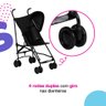 Carrinho de Bebê Skinny 6 Meses a 15 Kg Preto - Cosco - 5