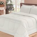 Ver imagem 3 de Edredom Quality Casa Dona Dupla Face Casal Queen 240x220cm Branco