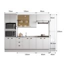 Ver imagem 6 de Cozinha Completa Milla Look 100% Mdf Armário e Balcão Branco Carraro
