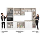 Ver imagem 2 de Cozinha Completa Milla Look 100% Mdf Armário e Balcão Branco Carraro