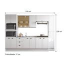 Ver imagem 7 de Cozinha Completa Milla Look 100% Mdf Armário e Balcão Branco Carraro