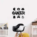 Ver imagem 4 de Adesivo Porta Gamer Grafite Elementos Vídeo Game Internet Quarto Adolescente