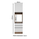 Ver imagem 3 de Torre Quente 1 Porta 3 Gavetas Glamy Rustic Branco Madesa