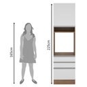 Ver imagem 7 de Torre Quente 1 Porta 3 Gavetas Glamy Rustic Branco Madesa