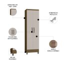 Ver imagem 3 de Armário Multiuso 52cm 2 Portas Muniz P11 Castanho/off White - Mpozenato
