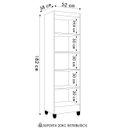 Ver imagem 4 de Armário Multiuso 52cm 2 Portas Muniz P11 Castanho/off White - Mpozenato