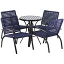 Ver imagem 2 de 2 Espreguiçadeiras e Cadeiras e Mesa Corda Náutica Mesa Piscina Jardim Trama Original