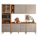 Ver imagem 2 de Cozinha Completa Modulada 5 Peças 12 Portas Plena Amarelo/Cinamon/Nude Prime