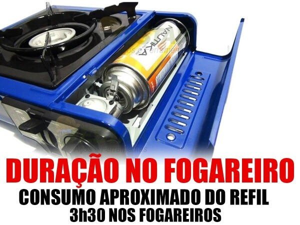 Fogareiro Camping Titanium Com 4 Gás Refil - 4
