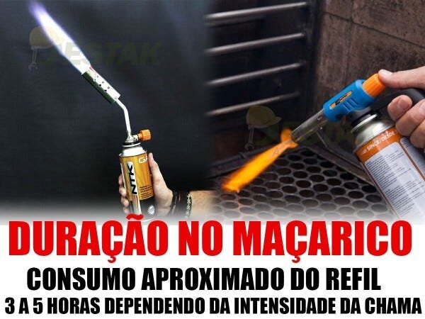 Fogareiro Camping Titanium Com 4 Gás Refil - 5
