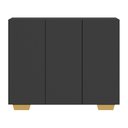 Ver imagem 2 de Gabinete Banheiro 3 Portas 90Cm Multimóveis V5031 Preto/Natural Preto/Natural