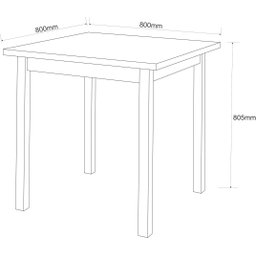 Mesa para Sala de Jantar Pequena Tampo em Mdf Robusto:branco - 2