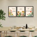 Ver imagem 3 de KIT Quadro Decorativo 3 pçs Frase Plantas Flores Floral Sala