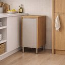 Ver imagem 5 de Balcão de Cozinha Solari 40cm Porta Mdf Dobradiças Metálicas Jequitibá/gris Fosco G77 - Gran Belo