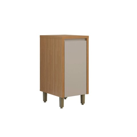 Balcão de Cozinha Solari 40cm Porta Mdf Dobradiças Metálicas Jequitibá/gris Fosco G77 - Gran Belo