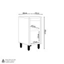 Ver imagem 3 de Balcão de Cozinha Solari 40cm Porta Mdf Dobradiças Metálicas Jequitibá/gris Fosco G77 - Gran Belo