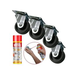 Kit de 4 Rodízios Rodinhas Móveis Giratórias 38mm + Super Brinde - 1
