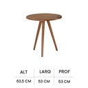 Ver imagem 3 de Mesa de Apoio Pequena Tripé Pé Palito Hannover - Imbuia Glazer