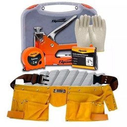 Grampeador Tapeceiro Alta Pressão Manual + Cinto C/11 Bolsos - 1 Grampeador Tapeceiro Alta Pressão Manual + Cinto C/11 Bolsos - 1