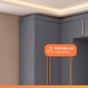 Ver imagem 6 de Guarda Roupas Modulado Closet de Canto Quarto Completo 7 Portas Espaço Cama Solteiro 0,88m Madrid