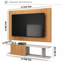 Ver imagem 4 de Painel com Rack para TV até 55 " Tokyo com Porta 136cm