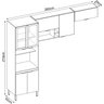 Cozinha Compacta Modular Firenze 3 Peças com Vidro Demobile Avena Menta - 7