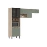 Cozinha Compacta Modular Firenze 3 Peças com Vidro Demobile Avena Menta - 4