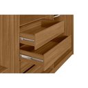 Ver imagem 2 de Guarda Roupa Casal 6 Portas 4 Gavetas 3 Prateleiras Venice Amêndola/off White - Demóbile