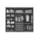 Ver imagem 7 de Guarda Roupa Casal 6 Portas 4 Gavetas 3 Prateleiras Venice Amêndola/off White - Demóbile