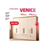 Guarda Roupa Casal 6 Portas 4 Gavetas 3 Prateleiras Venice Amêndola/off White - Demóbile - 6