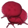 Kit 02 Almofadas Futon Redondo Assento para Cadeira 40x40 Vermelho - 2