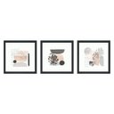 Ver imagem 2 de KIT Quadros Decorativos Moldura Geométrico Folhas Quarto