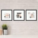 Ver imagem 3 de KIT Quadros Decorativos Moldura Geométrico Folhas Quarto
