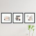 Ver imagem 1 de KIT Quadros Decorativos Moldura Geométrico Folhas Quarto