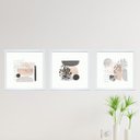 Ver imagem 1 de Quadrinhos Decorativos Moldura Geométrico Folhas Sala Quarto