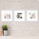 Ver imagem 2 de KIT Quadros Decorativos Abstrato Clássico Folhas Sala Hall