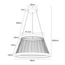 Ver imagem 5 de Lustre Pendente Nordecor Beys 2941 Cinza / Dourado Led Bivolt