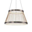 Ver imagem 2 de Lustre Pendente Nordecor Beys 2941 Cinza / Dourado Led Bivolt