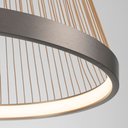 Ver imagem 4 de Lustre Pendente Nordecor Beys 2941 Cinza / Dourado Led Bivolt