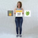 Ver imagem 3 de KIT Quadro Decorativo Moldura Madeira Cozinha Abacaxi Amor