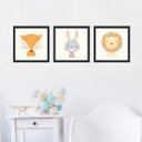 Ver imagem 2 de Quadrinhos Decorativos Quarto Bebê Menino Menina Bichinhos