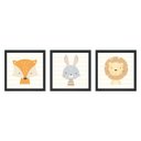 Ver imagem 1 de Quadro Decorativo Moldura Quarto Bebê Animais Safari Leão